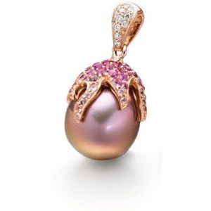 Luna-Pearls - 202.1661 - Hanger - 750/-Roze goud met Tahiti gekweekte parel