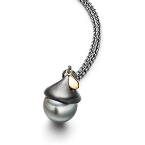 Luna-Pearls - 216.0804 - Ketting - 925/-Zilver met Tahiti gekweekte parel