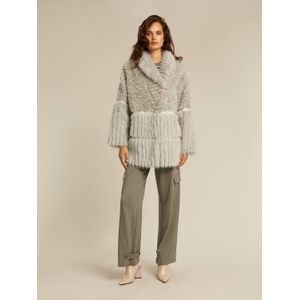 Beaumont KAIA coat - Racoon - maat 44 Teddy Grijs