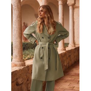 Beaumont Maxy Trench Coat - maat 42 Trench coat Groen