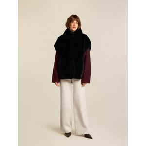 Beaumont Kori Bodywarmer - maat 36 Teddy Zwart