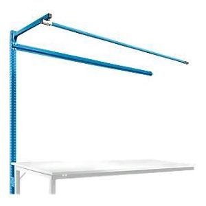 Opbouwframe met giek, Aanbouwtafel STANDAARD werktafel-/werkbank UNIVERSAL/PROFI, 2000 mm, lichtblauw