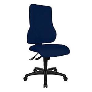 Topstar bureaustoel TOP POINT, synchroonmechanisme, zonder armleuningen, hoge ergonomische rugleuning, blauw