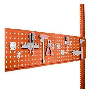 Geperforeerde gereedschapsplaat, voor tafelbreedte 1250 mm, voor serie Universal/Profi, roodoranje RAL 2001
