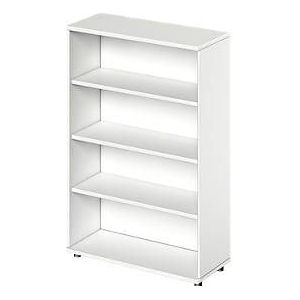 Schäfer Shop  Genius TETRIS SOLID boekenkast, spaanplaat, 4 OH, B 1000 x D 421 x H 1520 mm, wit