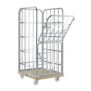 Rolcontainer, 4-zijdig, 724 x 815 x 1640 mm, grijs