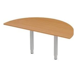 Schäfer Shop Select PLANOVA ERGOSTYLE aanbouwtafel, 1/2 cirkel, decor beuken/blank aluminium