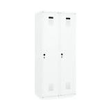 Garderobekast C+P Evolo Plus, 2 vakken, rechts scharnierend, veiligheidsdraaigrendel, B 800 x D 500 x H 1850 mm, verkeerswit/verkeerswit