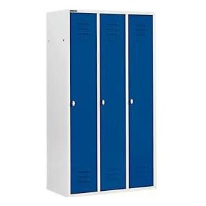 Schäfer Shop  Select Kledinglocker met 3 compartimenten, draaigrendelslot, lichtgrijs/gentiaanblauw