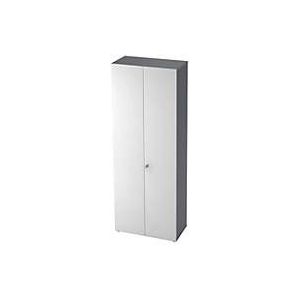 Kast TOPAS LINE, Garderobekast, 6 ordnerhoogten, B 800 mm, grafiet/wit