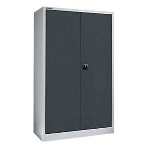 Schäfer Shop Select Materiaalkast MS 2512, met laden/kluizen, H 1935 mm, witaluminium/antracietgrijs