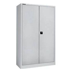 Schäfer Shop Select materiaalkast MSI 2512 S, B 1200 x D 500 x H 1935 mm, blank aluminium/wit aluminium