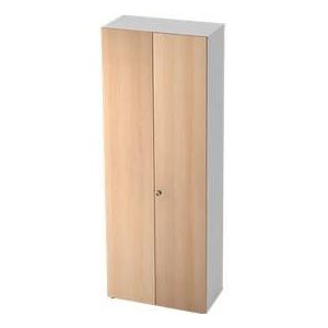 TOPAS LINE kast, archief-/garderobekast, 6 dossierhoogtes, B 800 mm, decor wit/eiken