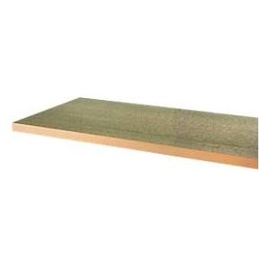 Werkblad, 45 mm dik, schroefhulzen, groene kunststof coating, met hardhouten frame, L 1500 x B 700 mm