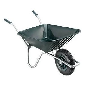Kruiwagen, 100 liter, 13,5 kg, kunststof bak groen