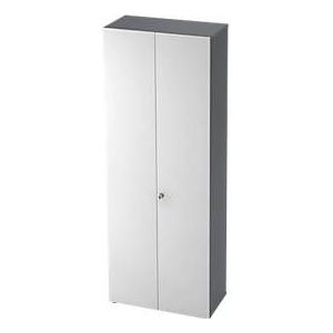 TOPAS LINE kast, archief-/garderobekast, 6 dossierhoogtes, B 800 mm, grafiet/wit