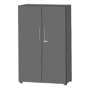 Schäfer Shop  Select Kast Start Off, 4 ordnerhoogten, afsluitbaar, B 800 x D 420 x H 1470 mm, hout, grafiet/grafiet