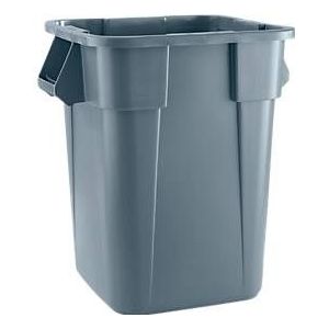 Vierkant afvalbak Brute Rubbermaid, 151 liter, 590 mm, grijs