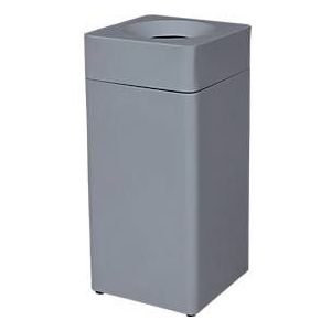 Afvalverzamelaar Orgavente, staal, volume 30 l, driehoekig, B 350 x D 350 x H 760 mm, zelfblussende emmer, zwart