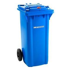 Afvalcontainer GMT, 120 liter, met cilinderslot, blauw