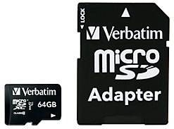 Verbatim geheugenkaart MicroSDHC/SDXC Premium, opslagopslagcapaciteit, 64 GB