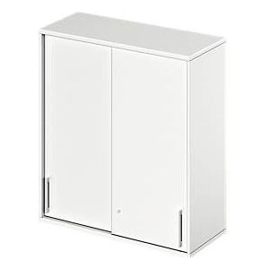 Schäfer Shop  Genius Opzetkast met schuifdeuren TETRIS WOOD, 3 ordnerhoogten, B 1000 mm, wit