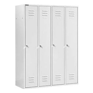 Schäfer Shop  Select Kledinglocker met 4 compartimenten, cilinderslot, lichtgrijs/lichtgrijs