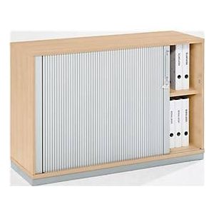 Schäfer Shop  Genius Roldeurkast 2 ordnerhoogten, B 1200 x D 421 x H 800 mm, esdoornpatroon