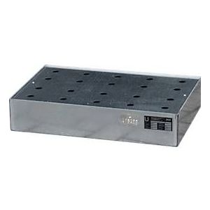 Bauer KGW-P 1/M bakje, inhoud 21 l, tot 50 kg, met geperforeerd rooster, B 600 x D 400 x H 120 mm, gegalvaniseerd staal