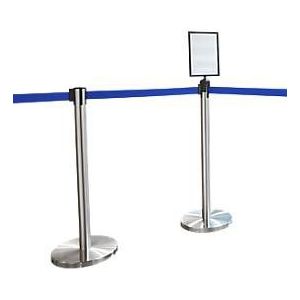 Afzetpaal, 2 stuks + bord, blauw