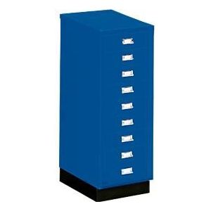 SSI ladekast A3, 9 schuifladen, 940 mm hoog, gentiaanblauw