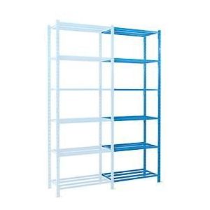 Kast zonder bouten met buisrooster legborden, B 1010 x D 500 x H 3000 mm