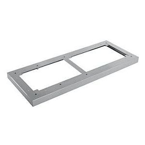 Schäfer Shop Genius stalen sokkel TETRIS WOOD, voor rekken/kasten B 800 mm, aluminium wit