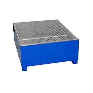IBC opvangbak CEMO GS1a, staal, 1000 liter inhoud, gelakt, met vulruimte, L 1600 x B 1260 x H 670 mm