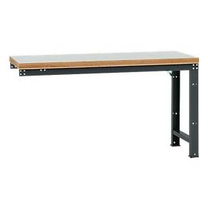 Manuflex aanbouw-werkbank Profi standaard, tafelblad kunststof, 1750 x 700 mm, antraciet