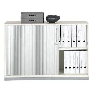 Schäfer Shop  Genius Roldeurkast 2 ordnerhoogten, B 1200 x D 421 x H 800 mm, wit