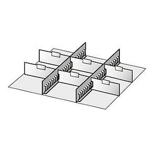 Schuifladenonderverdeling, 2 tussenliggers/6 scheidingswanden, 50 mm
