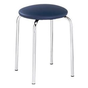 Kruk, stapelbaar, 4-pootsframe, kunstlederen bekleding, H 440 mm, verschillende kleuren