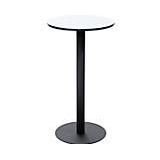 Paperflow Mezzo hoge tafel, MDF blad met melamineharscoating, stalen frame, rond Ø 600 x H 1100 mm, wit/matzwart