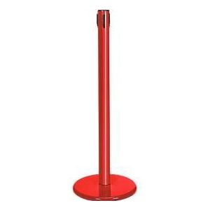 Afzetpaal GLA45, zonder trekband, H 955 mm, met lege cassette, rood