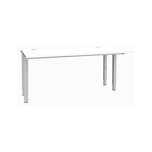 Schäfer Shop  Genius Bureautafel MODENA FLEX, 4-poot rechthoekige buis, tweezijdig, B 1600 mm, wit