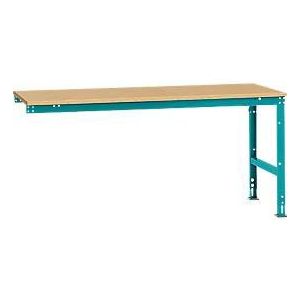 Manuflex aanbouwtafel UNIVERSAL Standaard, tafelblad multiplex, 2000 x 1000, waterblauw