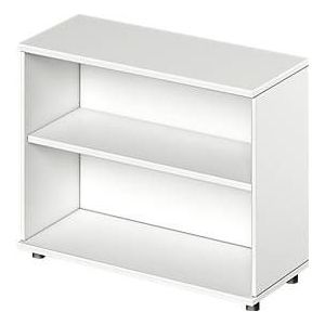 Open kast TETRIS WOOD, 2 HC, hoogte met glijders, L 1000 mm, wit - ons eigen merk Schäfer Shop Geniuis