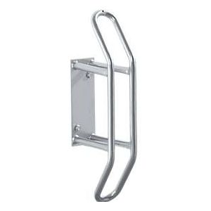 Wand-fietsenrek, 90° recht, voor banden tot B 55 mm, B 250 x D 230 x H 540 mm, Staal gepoedercoat, 1 parkeerplek
