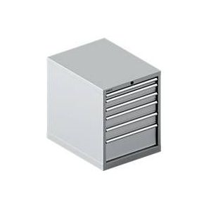 Schäfer Shop Select SSI SCHÄFER Schubladenschrank 27-36, 6 Schübe, bis 200 kg, B 564 x T 725 x H 700 mm, weißaluminium/weißaluminium