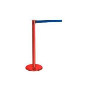 Afzetpaal met trekband rood, trekband blauw