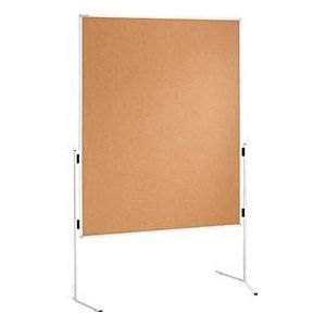 Franken ECO presentatiebord, 1200 x 1500 mm, dubbelzijdig, met wielen, bruin/kurk, ECO-UMTKTR