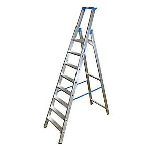 Aluminium trapladder, zonder wielen, 8 treden