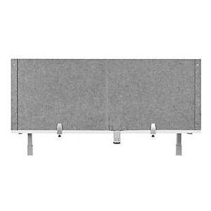 Bureaublokaal akoestische scheidingswand BE Veiligheidsscherm U-Form, zonder acrylraam, dikte 10 mm, B 140 x D 60 x H 60 mm, lichtgrijs