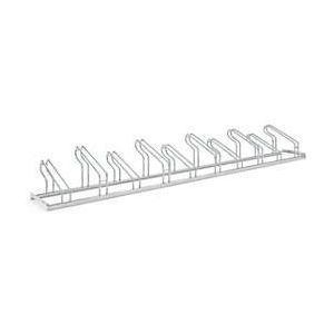 Fietsenrek WSM, 1-zijdig, voor banden tot B 55 mm, B 3500 x D 1850 x H 415 mm, staal thermisch verzinkt, 10 parkeerplekken, gemonteerd